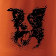 Čiernobiela karikatúra Border kólia