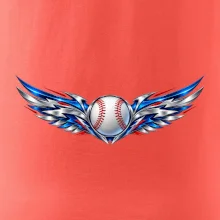 Baseballový míček s kovovými křídly