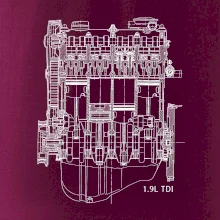 Motor Škoda/ VW 1.9L  TDI ze předu