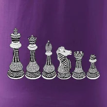 Šachové figúrky v rade - kreslené