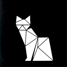 Origami mačka z boku