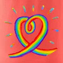 Srdce pride dúha kreslená Srdce pride dúha kreslená