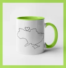 Mapa Ukrajiny - srdce