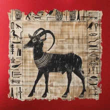 Egyptské hieroglyfy koza