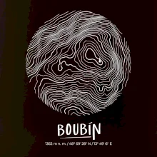 Boubín - vrstevnice v kruhu