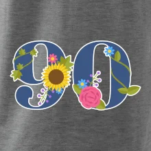 Kvetinové číslo kreslené - 90