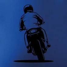 Motorkář na zádech - silnice