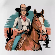 Cowgirl vintage na koni