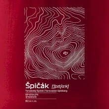 Špičák - vrstevnice v obdĺžniku