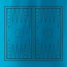 Backgammon čiernobiely