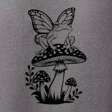 Goblincore čierna huba so žabou