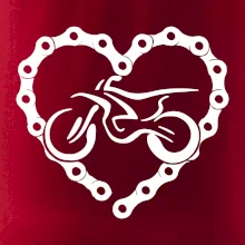 Moto srdce reťaz - enduro