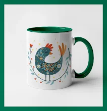 Folklór - sliepky s margarétkami