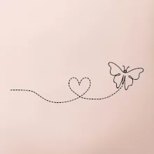 Dráha letu motýľa - srdce