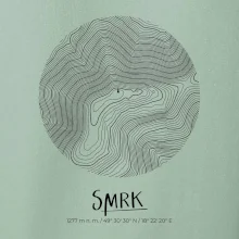 Smrk - vrstevnice v kruhu