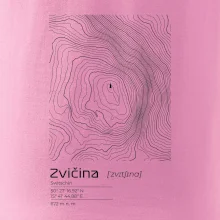 Zvičina - vrstevnice v obdĺžniku