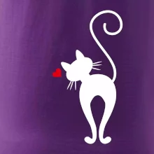 Zamilovaná mačka zozadu