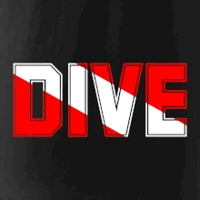 Dive nápis vlajka