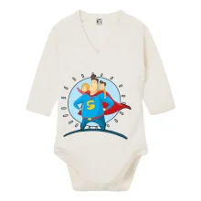 Táta superman - dievča a chlapec Táta superman - dievča a chlapec