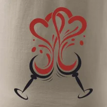 Víno je láska okrúhle poháre