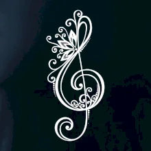 Husľový kľúč kvety