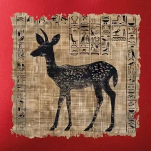 Egyptské hieroglyfy srnka