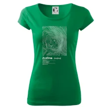 Zvičina - vrstevnice v obdĺžniku