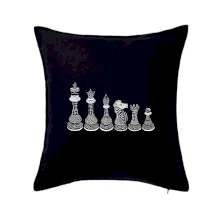 Šachové figúrky v rade - kreslené