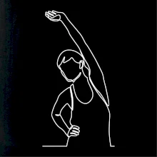 Preťahujúca sa žena jedným ťahom