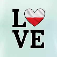 Love Poľská vlajka Love Poľská vlajka
