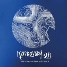 Kôprovský štít - vrstevnice v kruhu