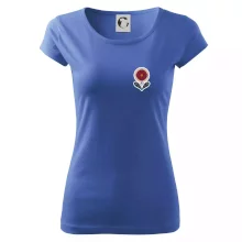 Folklór na prsníku kvetina guľatá