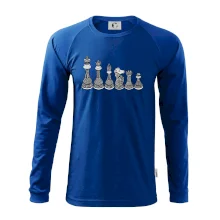 Šachové figúrky v rade - kreslené