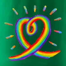 Srdce pride dúha kreslená