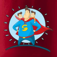 Otec superman - chlapec a chlapec Otec superman - chlapec a chlapec