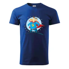 Táta superman - dievča a chlapec Táta superman - dievča a chlapec