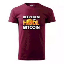 3D nápis Keep Calm and HODL Bitcoin