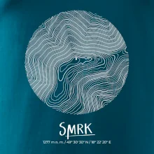 Smrk - vrstevnice v kruhu