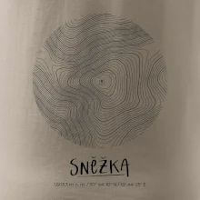 Sněžka - vrstevnice v kruhu