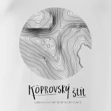 Kôprovský štít - vrstevnice v kruhu