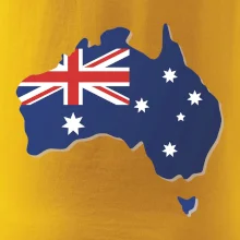 Austrália - vlajka mapa