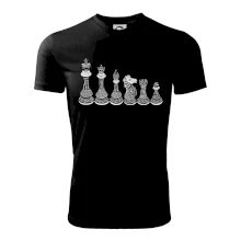 Šachové figúrky v rade - kreslené