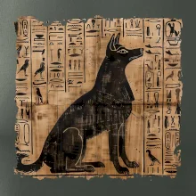 Egyptské hieroglyfy pes