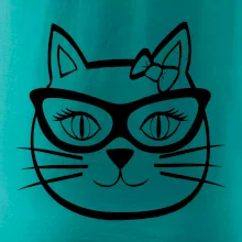 Mačacie dievča s okuliarmi