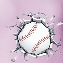 Baseball lopta v triku