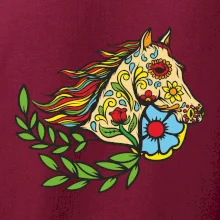 Kôň farebný s listami