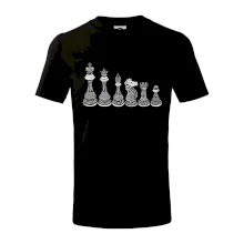 Šachové figúrky v rade - kreslené