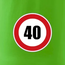 Dopravná značka - obmedzenie rýchlosti 40 Dopravná značka - obmedzenie rýchlosti 40