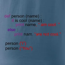 Python I am cool, You are not cool