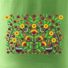 Folklór - farebne kvetiny obdĺžnik